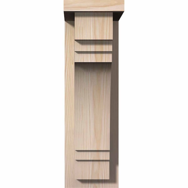 Pescadero Smooth Corbel W/Backplate, Douglas Fir, 5 1/2W X 10D X 18H